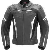 Büse Imola Damen Motorrad Lederjacke, schwarz/weiß, 42