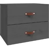 Syfax Wand-Nachttisch Grau 50x36x40 cm