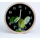 Tulup Holzuhr 20fi cm wanduhr - Lemon Lime Wohnzimmer