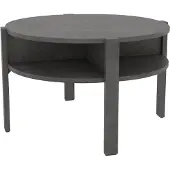 Forte Couchtisch TOBAGO rund Ø 75 cm Betonoptik dunkelgrau, Grau 74,4x74,4x45,5 cm
