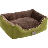 Kerbl Hundebett Kuschelbett Samuel, grün/grau, 60x50x17cm; 81318