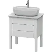 Duravit Luv Waschtischunterbau stehend LU9565, 1 Schubkasten, 1 Auszug, Breite 638mm, LU956503636, Farbe: Weiß Seidenmatt Lack