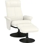 HOMCOM Relaxsessel mit Hocker Drehbarer Fernsehsessel mit Liegefunktion