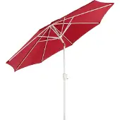 Mendler Sonnenschirm N19, Gartenschirm, Ø 3m neigbar Polyester/Alu 5kg - rot