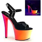 Pleaser RAINBOW-309UV Damen Sandale von , Schwarz EU 41, US 11