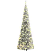Syfax Pop-Up-Weihnachtsbaum Künstlich Beschneit 150 LEDs 180 cm