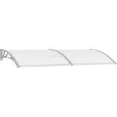 Syfax Türvordach Grau und Transparent 240x75 cm PC