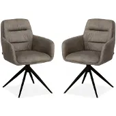 MX Sofa Esszimmerstuhl Paco - Taupe (2er-Set)