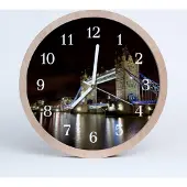 Tulup Holzuhr 30fi cm wanduhr - London Bridge City