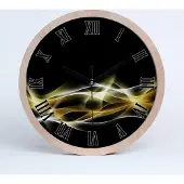 Tulup Holzuhr 20fi cm wanduhr - schwarze Spitzen - abstraktes Licht