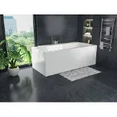Markenlos Badewanne mit Gehäuse, Rechteck Wanne Acrylwanne Quadro 165x75