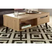 Furn.Design Couchtisch Ronson in Artisan Eiche und schwarz Beistelltisch skandinavisch 107cm