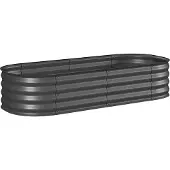 Northio Modulares Hochbeet, verzinkter Stahl, 150 x 62 x 30 cm
