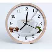Tulup Holzuhr 30fi cm wanduhr - Eine Tasse Anis