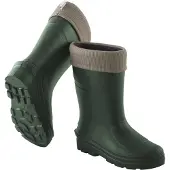 Camminare Damen Ultraleicht Gummistiefel Gefüttert Regenstiefel mit Einlage Regenschuhe Grün 41