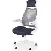 Halmar Bürostuhl mit Armlehnen Franklin - weiß schwarz / grau