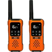 Alecto FR300OE Walkie-Talkie Set 2 Funkgeräte bis 10 km IPX7 Ladestation Orange