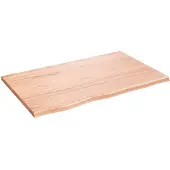 Syfax Waschtischplatte Hellbraun 80x50x2 cm Massivholz Behandelt