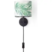 Paco Home Tischlampe Schreibtischlampe Wandlampe Stoff Nachttisch E14 Blumen Jungle Deko