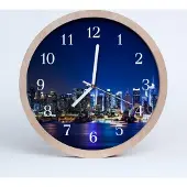 Tulup Holzuhr 20fi cm wanduhr - Stadtgebäude Stadt