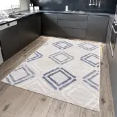 Sanat Teppich "Evra 7006, auch als Läufer erhältlich" rechteckig 22 mm Höhe Wohnzimmer, Kurzflor, modern, Hoch Tief Struktur