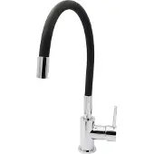 Nindo Industries LTD. Küchenarmatur Einhebelmixer flexibel schwenkbar schwarz 360° Wasserhahn Mischbatterie Einhebelmischer