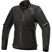 Alpinestars Stella Headlands Drystar Motorrad Damen Textiljacke, schwarz/schwarz, XL