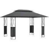 Syfax Pavillon mit Dach Anthrazit 400x300x270 cm Stahl