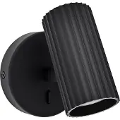 Eglo Wandleuchte "PORTILLO Wandlampe - Alu, Stahl - GU10 - 1X5W - IP20", schwarz, 1, H: 11cm, 1 Stk., Leuchten, Wandstrahler, Wandspot, Wohnzimmer, Flur, L10,5 x H11 x AL12,5 cm, Wandleuchte