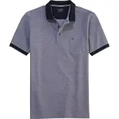 Olymp Poloshirt "Casual", Herren, Gr. 3XL, blau (marine), Piqué, Obermaterial: 100% Baumwolle, Shirts Poloshirt, Two-Tone Piqué, Seitenschlitzen im Saum