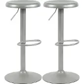 CLP Williston 2er Set moderne höhenverstellbare Metall Barhocker für Küche oder Bar