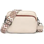 Sonstiges TIAASTAP Damen Handy Umhängetasche Echtes Leder Crossbody Bag Schultertasche A-beige02