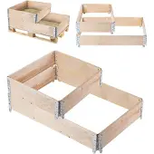Kadax Palettenverlängerung 60x80cm + 120x80cm Palettencontainerbett-Set