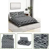 The Living Store Bettwäsche-Set Grau 240x220 cm Baumwolle