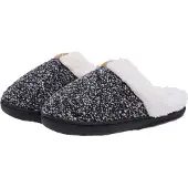 INF Warme & Flauschige Hausschuhe - Rutschfeste, Gemütliche Schuhe für Zuhause Schwarz 44