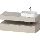 Duravit Waschtischunterschrank Qatego 140x55x60cm, T m/ta m, Pl, Beck. re