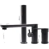 OEM Badmischer, modernes Design, dualer Wasserauslass, schwarz