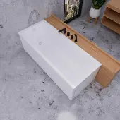ECOLAM Badewanne Rechteckbadewanne 160x70 cm Marella Acrylwanne + Schürze Füße Ablauf Wanne