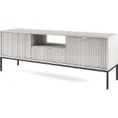 Lomadox Lowboard in grau, Fußgestell schwarz NEWCASTLE-160