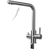 OEM Trinkwasserhahn, Doppelgriff, Edelstahlkonstruktion, ssd001 gebürstet