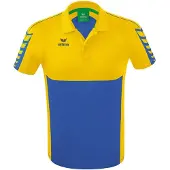 Erima Herren Poloshirt Six Wings 1112206 XXXL - New Royal/Gelb - XXXL