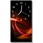 Tulup Glasuhr Wanduhr Küchenuhr Echt-Glas 30x60 Abstrakt Mehrfarbig