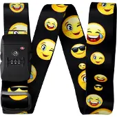 Basi - Koffergurt - mit lachenden Smileys - TSA - 0006-0321