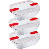 Pyrex Glasbehälter mit Deckel Cook & Heat 3-teilig