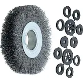 Lessmann Rundbürste Ø 250 mm breit 30-35 mm Rohr 80 mm Stahldraht