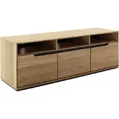 MCA living TV-Board "Araya Lowboard", braun (holzfarben), B:152,5cm H:51cm T:45,5cm, Holzwerkstoff, Massivholz, Sideboards, TV-Board, Schubkasten gedämpft