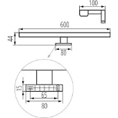 Kanlux S.A. Lineare LED-Möbelleuchte ASTIM Chrom IP44 34935