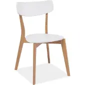 Feldmann-Wohnen Esszimmerstuhl Küchenstuhl Set Mosso weiß Eiche 6er Set
