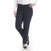 Kjbrand Chinohose "Betty Chino", Damen, Gr. 42 (21), K-Gr, blau (dunkelblau), Web, Obermaterial: 60% Baumwolle, 37% Polyamid, 3% Elasthan, bequem knöchellang, Hosen Chinohose, mit Komfortbund