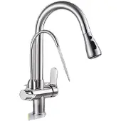 OEM Küchenarmatur, Kalt- und Warmwassersteuerung, Doppelgriffkomfort,Nickel gebürstet